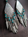 Feather Cascade Tassel Earrings - Boho Buffalo Accessories