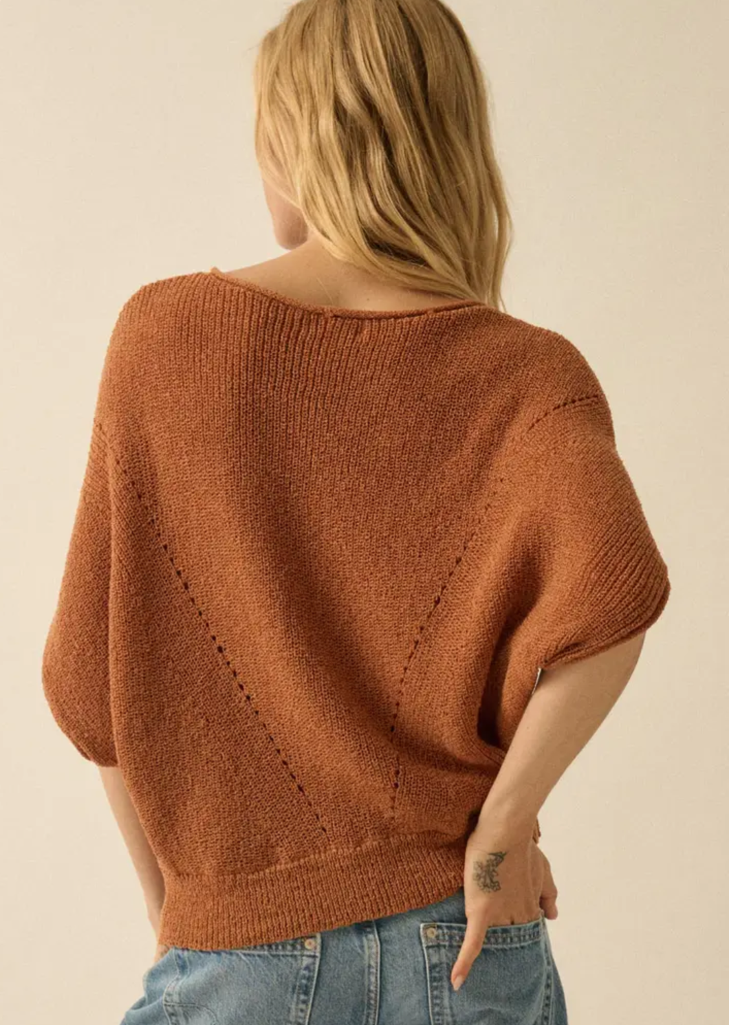 Rust Knit Jumper - Boho Buffalo Accessories