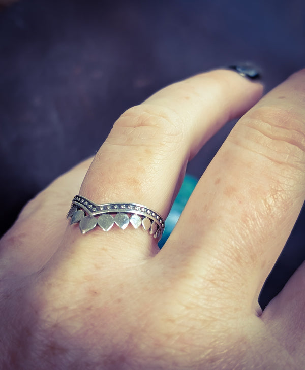 Petal Wishbone Ring