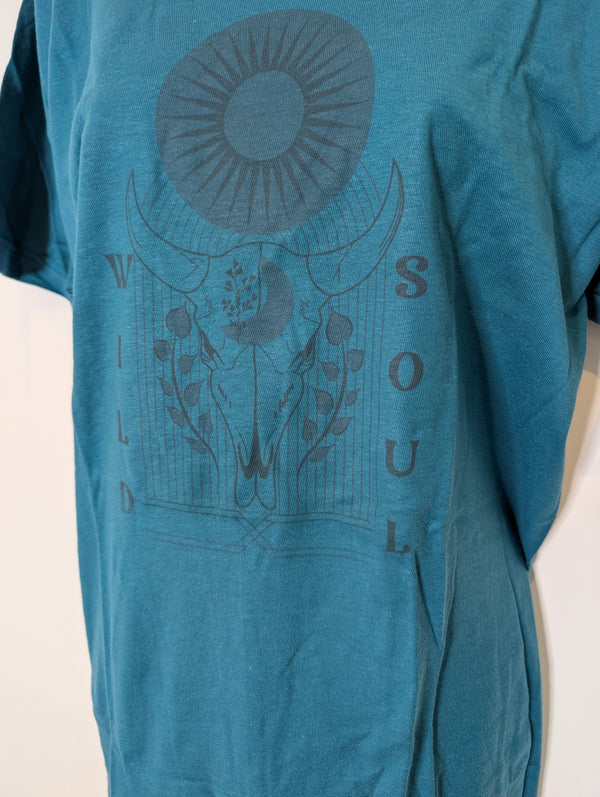 Wild Soul T-shirt Teal M