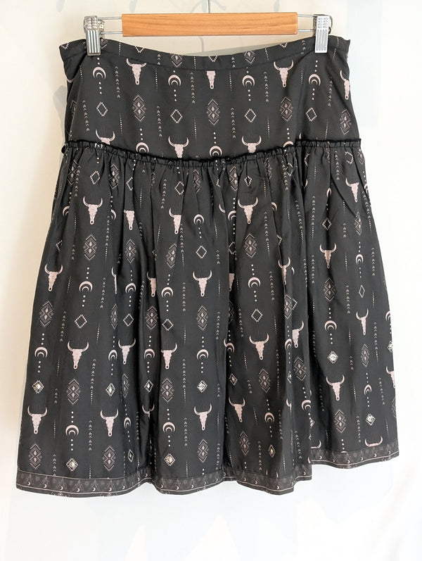 Buffalo Print Flare Skirt