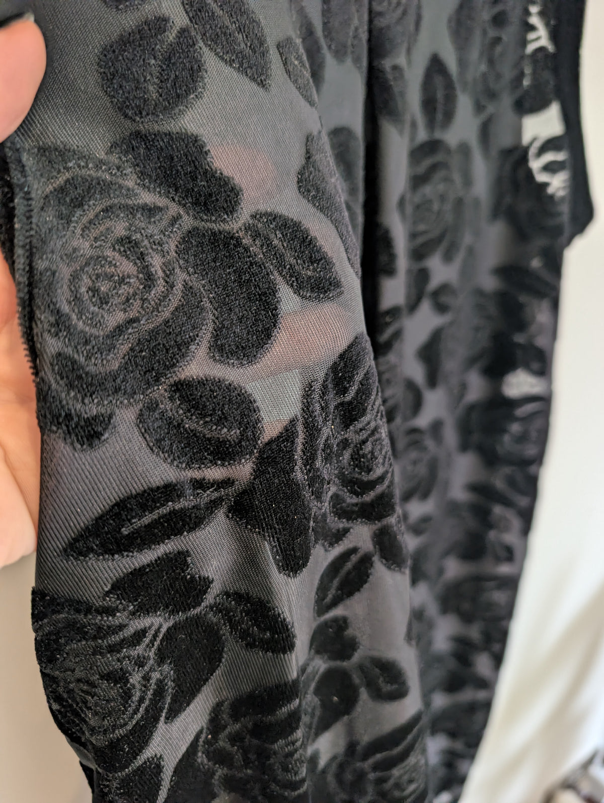 Velvet Black Rose Waistcoat