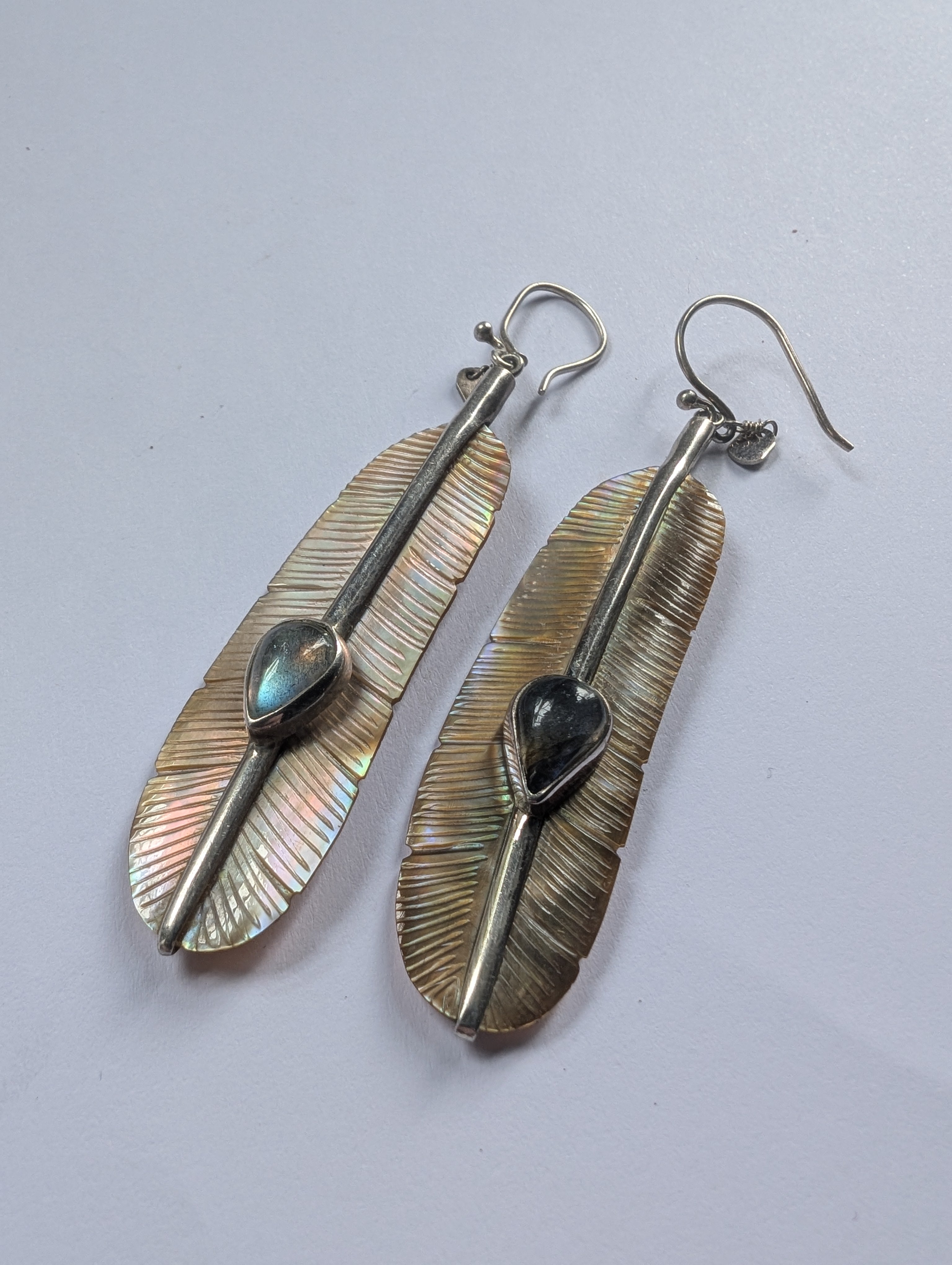 Mother of Pearl Labradorite Earrings