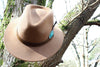 Camel Feather Fedora Hat