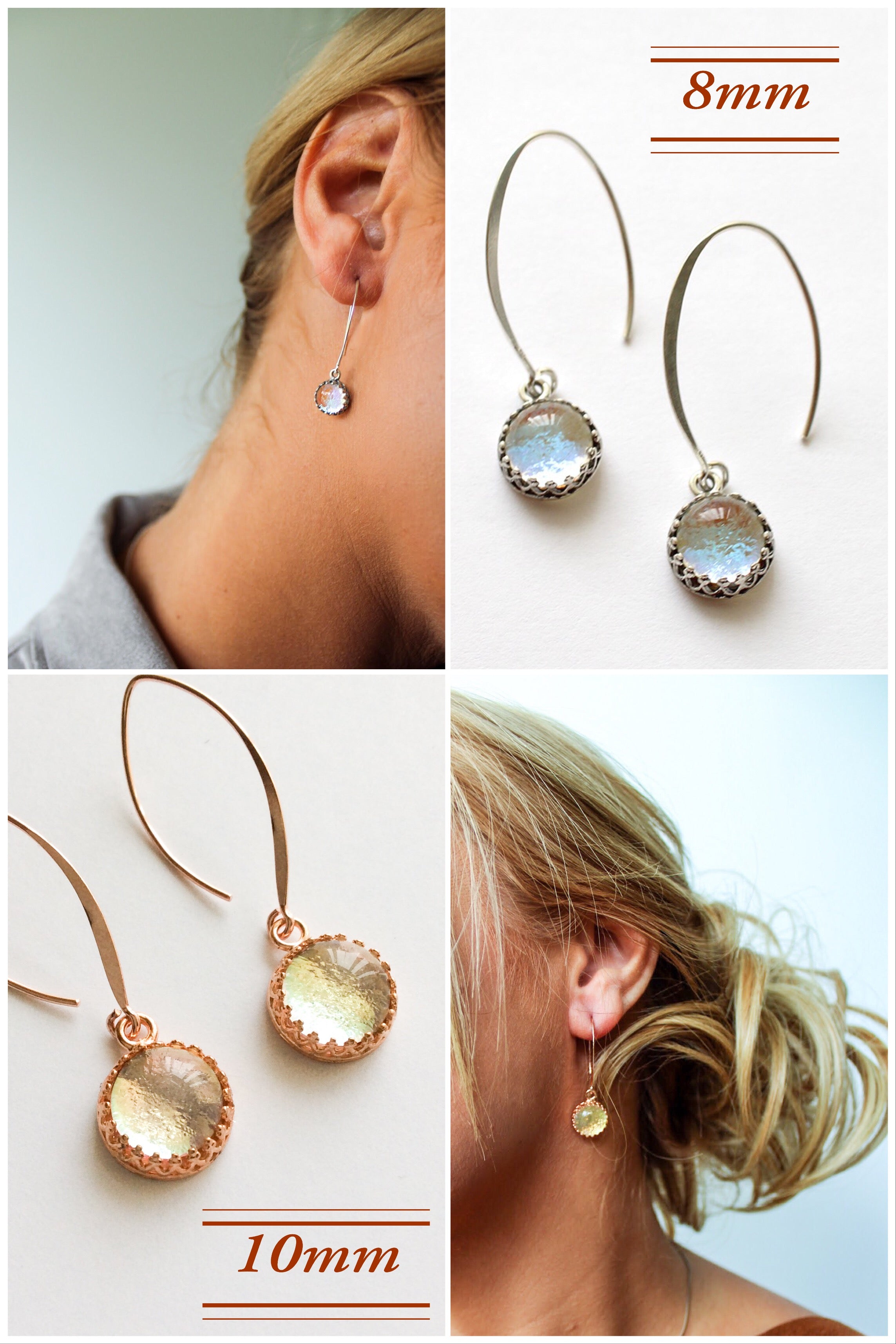 Silver Long Drop Earrings  - Various Colours - Boho Buffalo Accessories