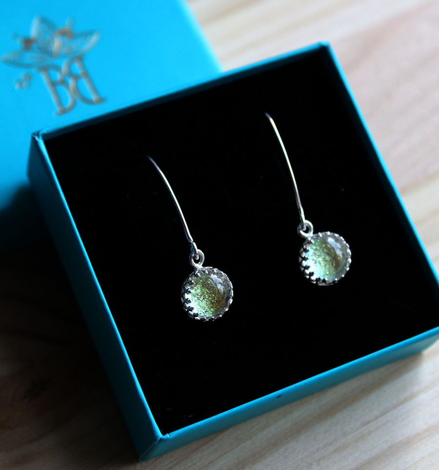 Mini Silver Long Drop Earrings  - Various Colours - Boho Buffalo Accessories