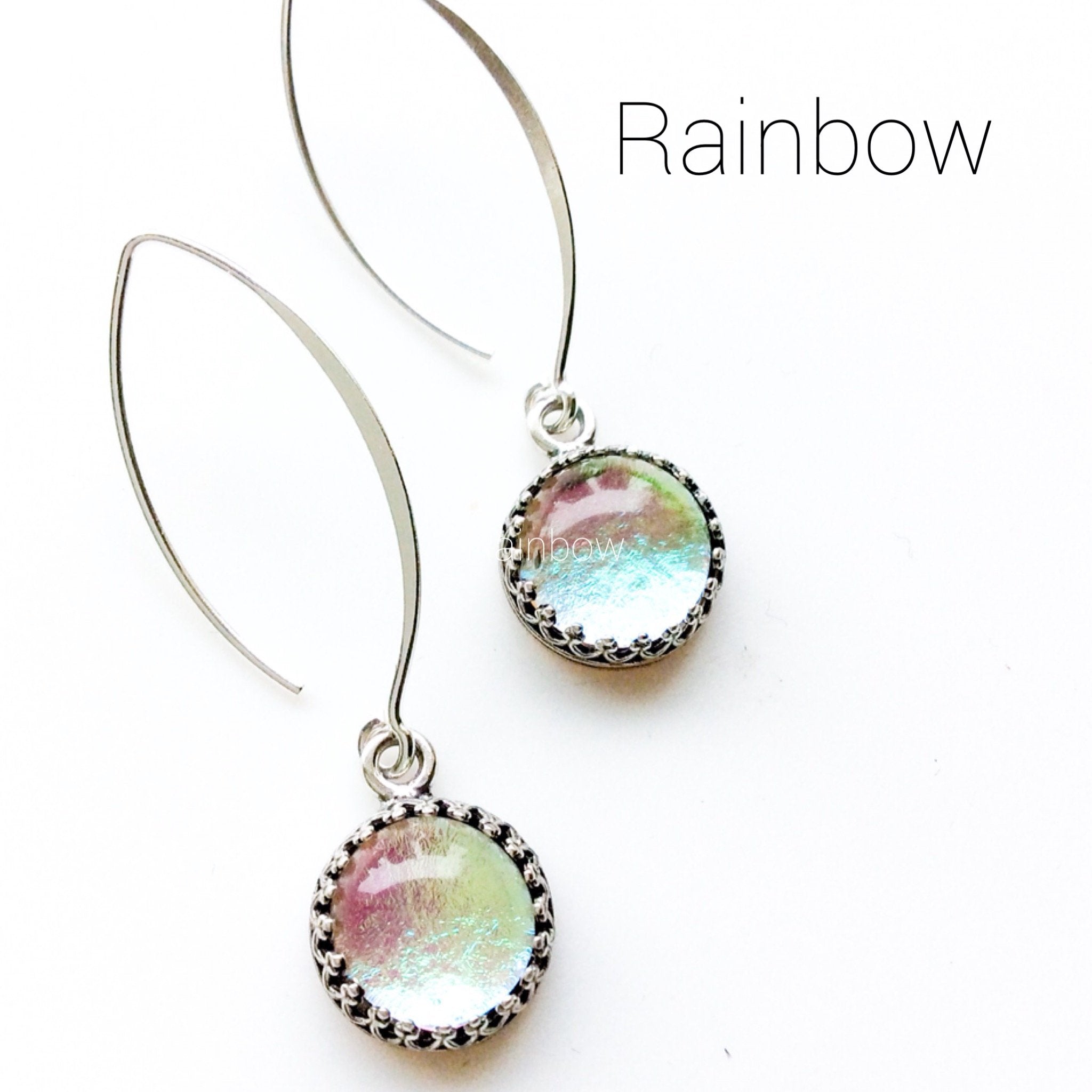 Mini Silver Long Drop Earrings  - Various Colours - Boho Buffalo Accessories