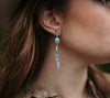 Eagle Feather Shell Drop Earrings