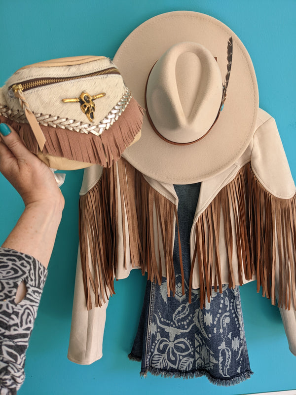 Buffalo Print Flare Jeans