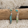 Eagle Feather Shell Drop Earrings