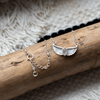 Angel wing necklace with moonstone