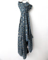 Teal & Gold Pattern Scarf