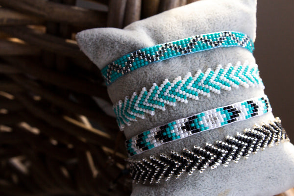 Turquoise & Brown Woven Bracelet